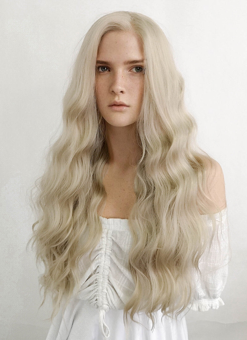 The Lord of the Rings The Rings of Power Galadriel Wavy Ash Blonde Lace Front Wig LFK5539