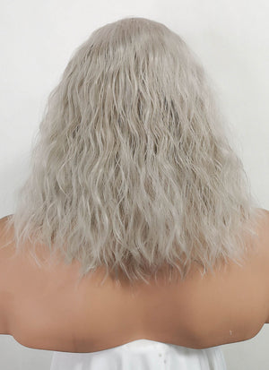 The Witcher Geralt of Rivia Curly Silver Grey Lace Front Wig LFX5127