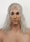 The Witcher Geralt of Rivia Curly Silver Grey Lace Front Wig LFX5127