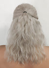 The Witcher Geralt of Rivia Curly Silver Grey Lace Front Wig LFX5127