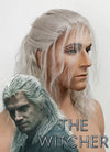 The Witcher Geralt of Rivia Curly Silver Grey Lace Front Wig LFX5127