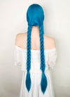 League of Legends LOL Jinx Long Straight Turquoise Blue Lace Front Synthetic Wig LN6020