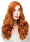 Long Wavy Pumpkin Orange Lace Front Synthetic Hair Wig LW085E