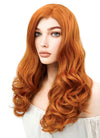Long Wavy Pumpkin Orange Lace Front Synthetic Hair Wig LW085E