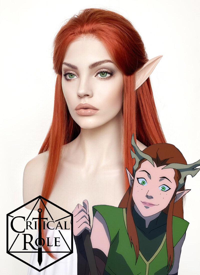 Critical Role The Legend of Vox Machina Keyleth Ginger Lace Front Synthetic Wig LW4022