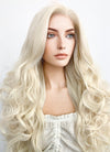 Long Curly Platinum Blonde Lace Front Synthetic Hair Wig LW667F