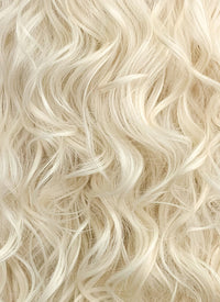 Marvel Micronauts Marionette Cosplay Long Curly Platinum Blonde Lace Front Synthetic Hair Wig LW667F