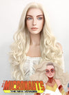 Marvel Micronauts Marionette Cosplay Long Curly Platinum Blonde Lace Front Synthetic Hair Wig LW667F