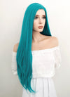 League of Legends LOL Jinx Long Wavy Turquoise Blue Lace Front Synthetic Hair Wig LW714A
