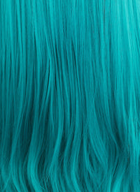League of Legends LOL Jinx Long Wavy Turquoise Blue Lace Front Synthetic Hair Wig LW714A