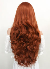 Long Curly Reddish Brown Lace Front Synthetic Hair Wig LW735 - CosplayBuzz