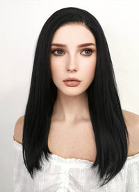 Long Straight Black Lace Front Synthetic Hair Wig LW769