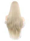 Long Straight Pastel Ash Blonde Lace Front Synthetic Hair Wig LW780