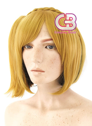 Kagerou Project Momo Kisaragi Short Yellow Mixed Black Anime Cosplay Wig MY241 - CosplayBuzz