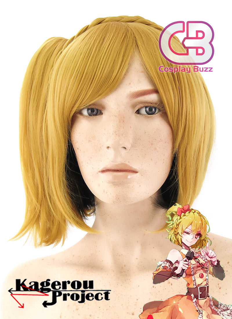 Kagerou Project Momo Kisaragi Short Yellow Mixed Black Anime Cosplay Wig MY241 - CosplayBuzz
