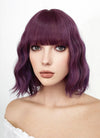 Medium Wavy Mixed Purple With Dark Roots Bob Cosplay Wig NS114