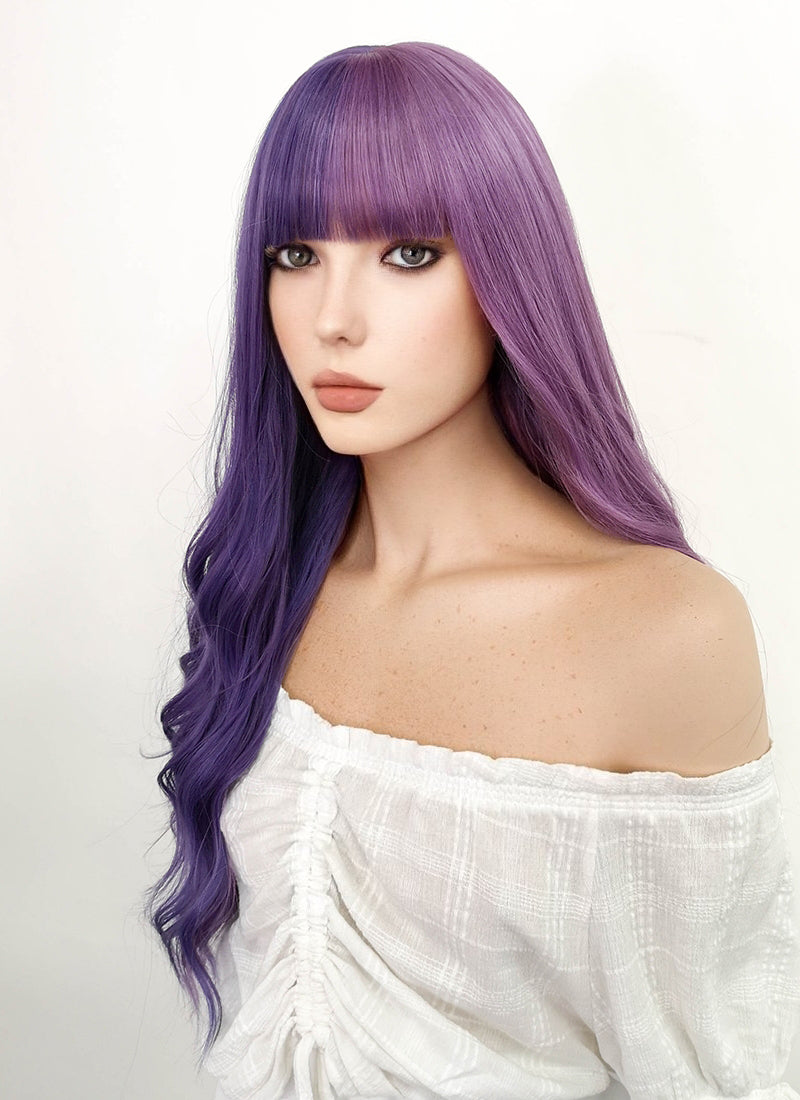 Long Wavy Two Tone Purple Cosplay Wig NS202