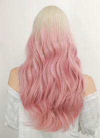Long Wavy Blonde Pink Ombre Cosplay Wig NS277