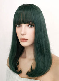 Long Straight Dark Green Cosplay Wig NS284