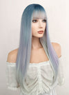 Long Straight Blue Purple Grey Ombre Cosplay Wig NS286