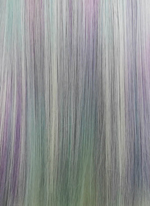 Long Straight Blue Purple Grey Ombre Cosplay Wig NS286