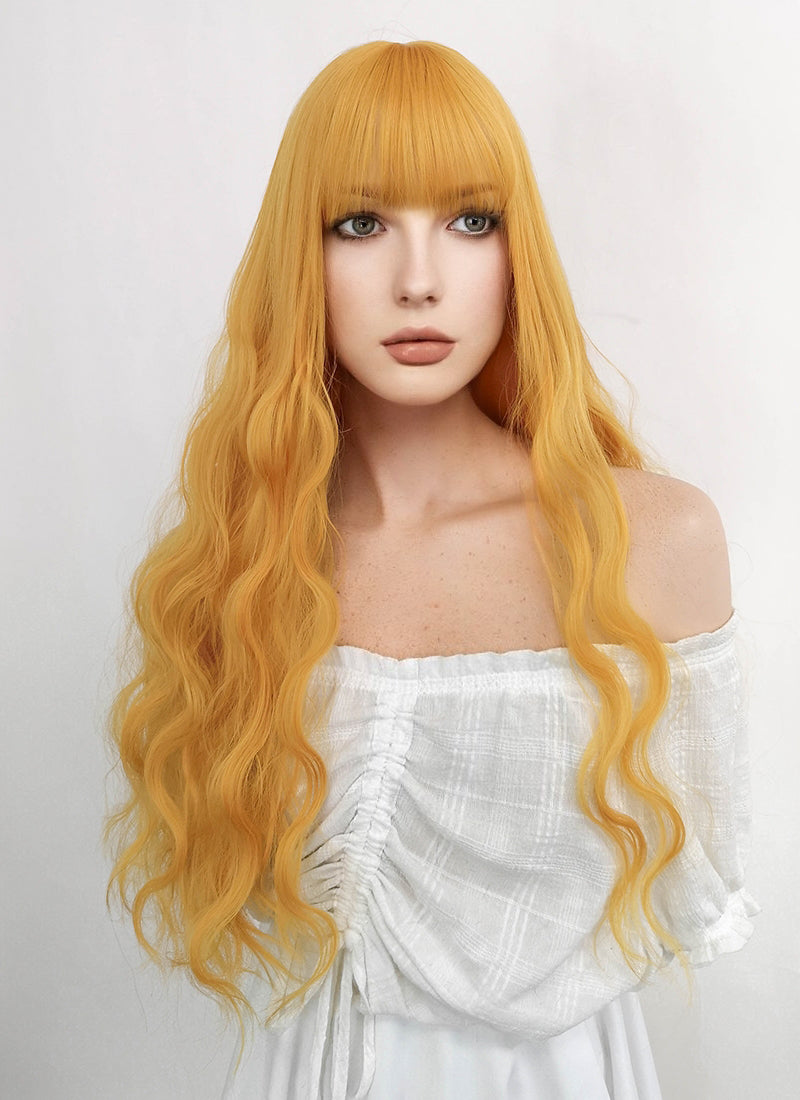 Long Wavy Orange Cosplay Wig NS305