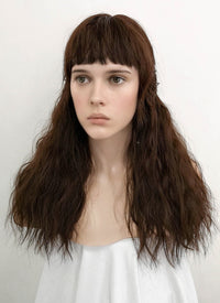 Stranger Things Eleven Long Wavy Brunette Cosplay Wig NS405A