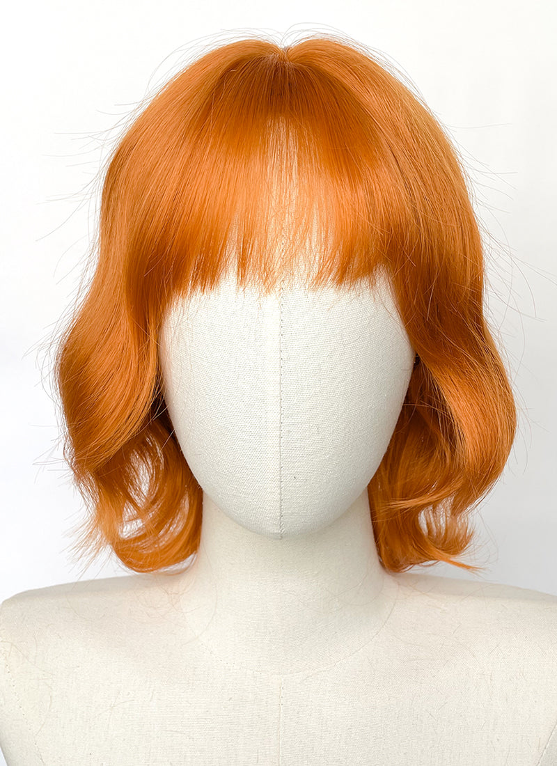 One Piece Nami Short Wavy Orange Flip Cosplay Wig NS515