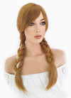 Frozen Anna Long Curly Brown Anime Cosplay Wig PL401