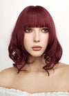Medium Wavy Burgundy Bob Cosplay Wig TB1633