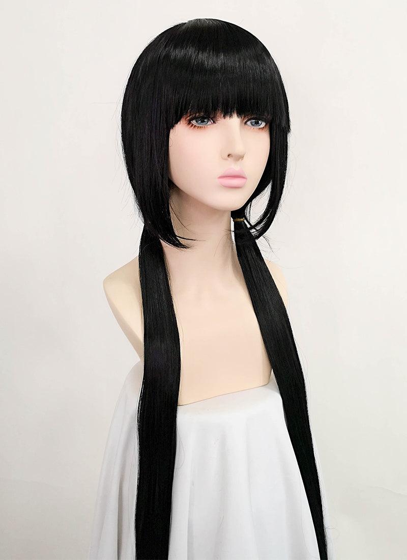 Danganronpa V3: Killing Harmony Harukawa Maki Long Black Cosplay Wig TB1636