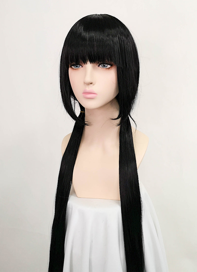 Danganronpa V3: Killing Harmony Harukawa Maki Long Black Cosplay Wig TB1636