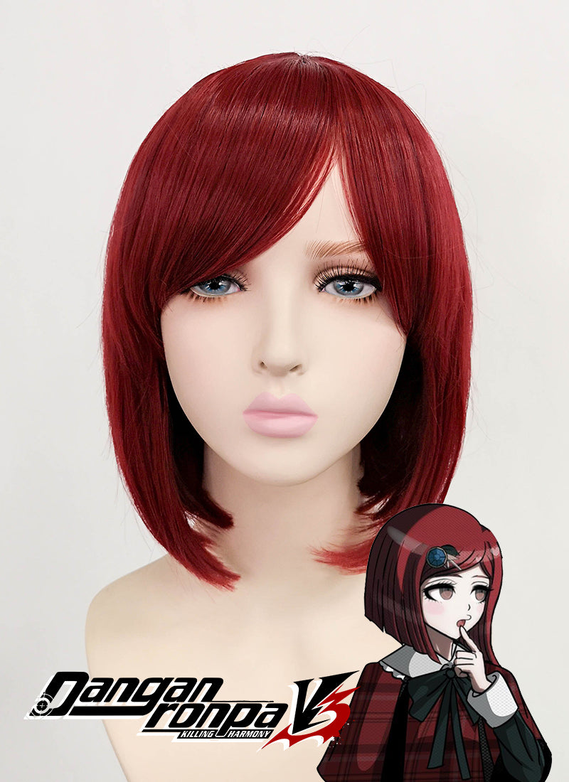 Danganronpa V3: Killing Harmony Yumeno Himiko Medium Dark Red Cosplay Wig TB1637