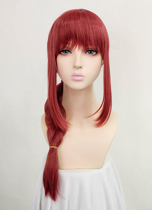Chainsaw Man Makima Angie Long Red Cosplay Wig TB1642