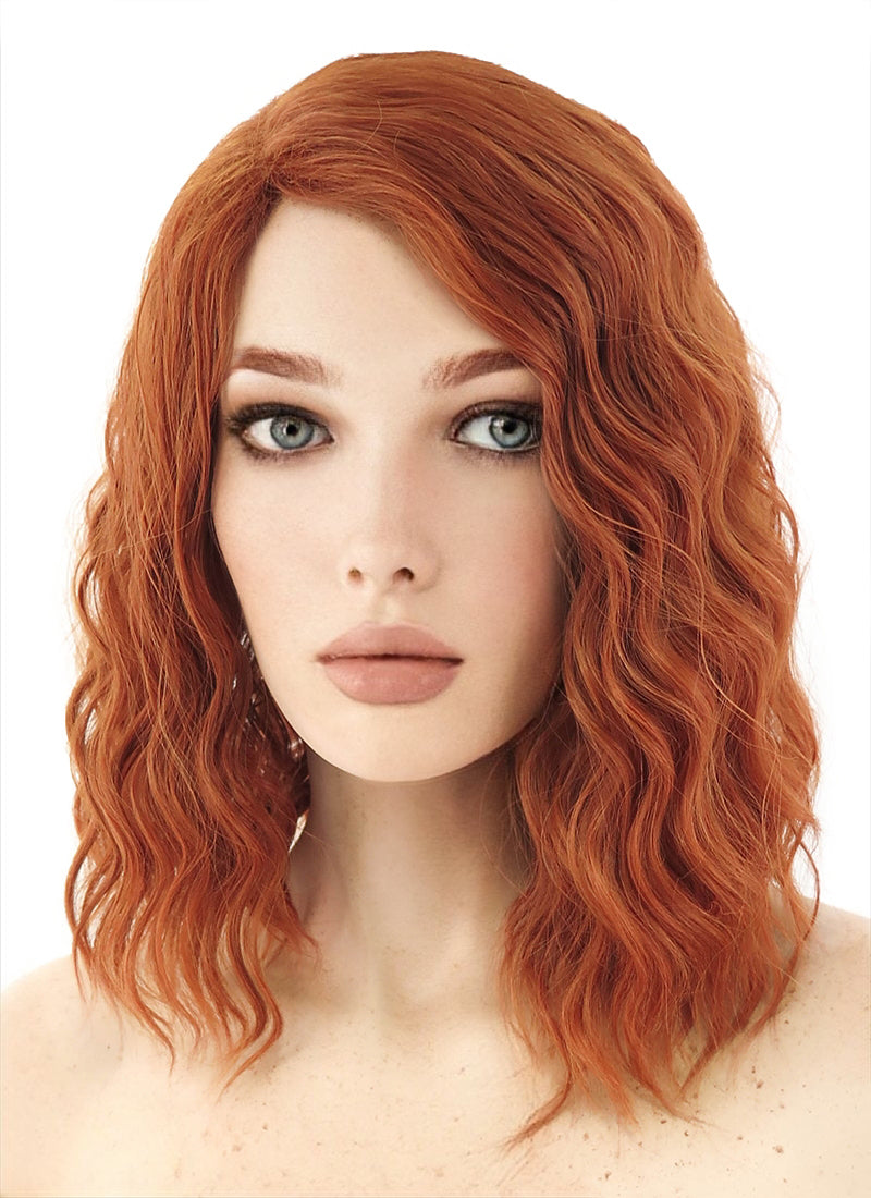 Marvel Avengers Black Widow Short Curly Reddish Orange Cosplay Wig TBZ1070