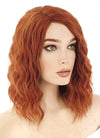 Marvel Avengers Black Widow Short Curly Reddish Orange Cosplay Wig TBZ1070