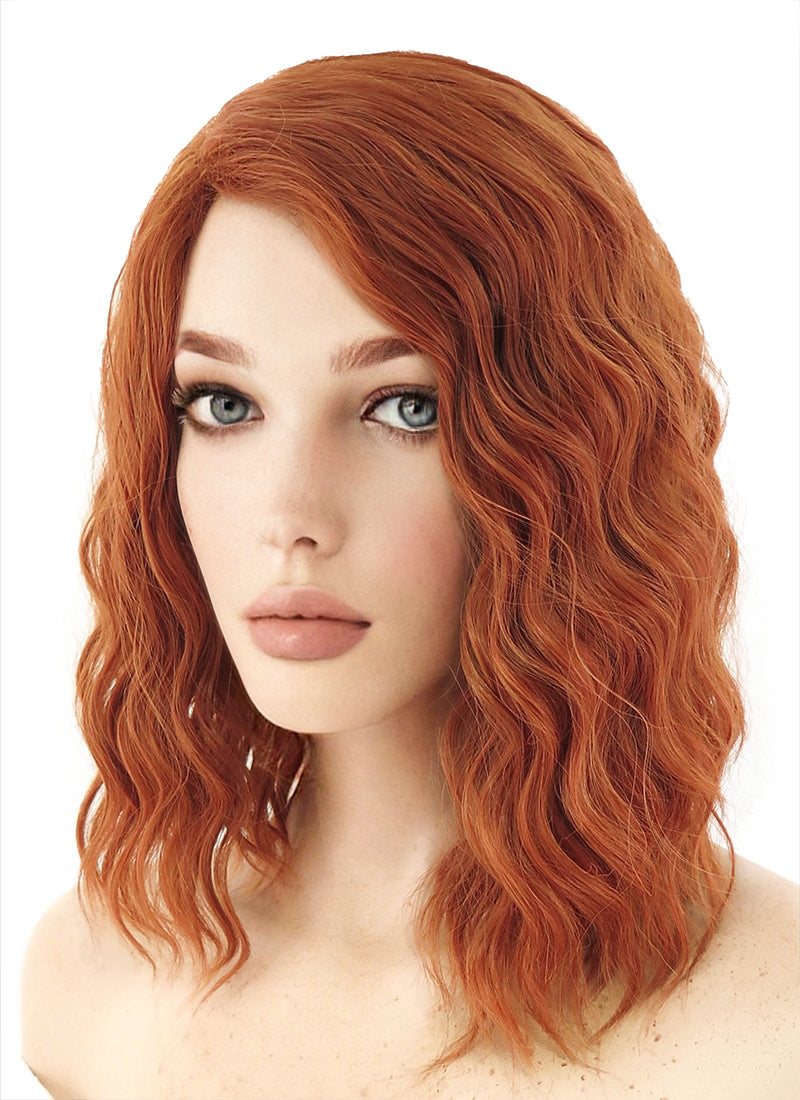 Marvel Avengers Black Widow Short Curly Reddish Orange Cosplay Wig TBZ1070