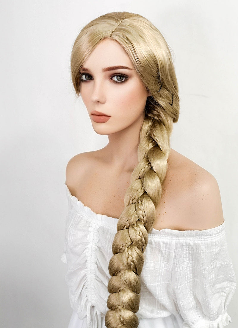 Disney Princess Tangled Rapunzel Long Blonde Cosplay Wig TBZ1162