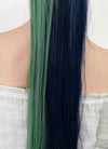 League of Legends Kai'Sa Long Blue Mixed Green Cosplay Wig TBZ1166