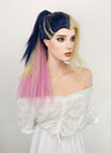 League of Legends Kai'Sa Long Blue Blonde Pink Mixed Cosplay Wig TBZ1167