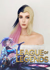 League of Legends Kai'Sa Long Blue Blonde Pink Mixed Cosplay Wig TBZ1167