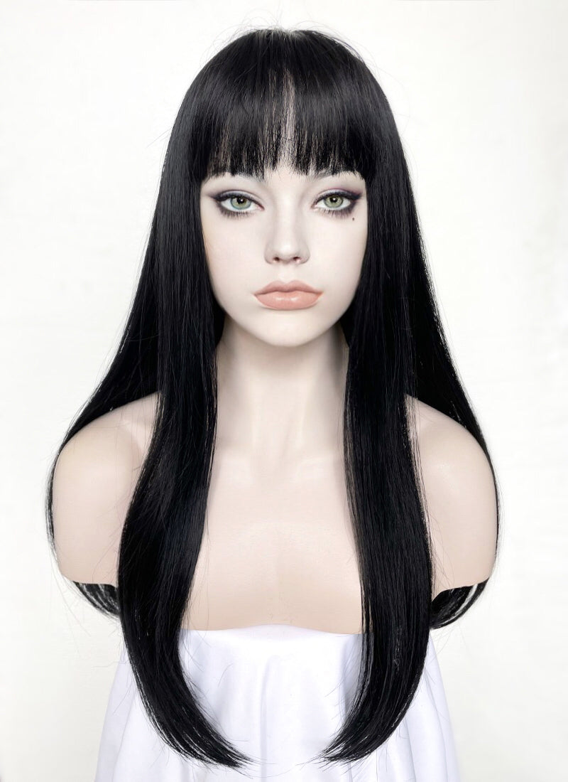 Junji Ito Maniac Tomie Long Straight Jet Black Cosplay Wig TBZ871C