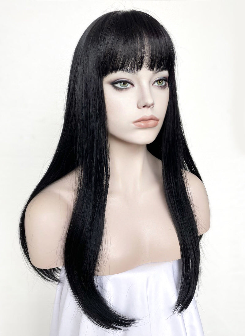 Junji Ito Maniac Tomie Long Straight Jet Black Cosplay Wig TBZ871C