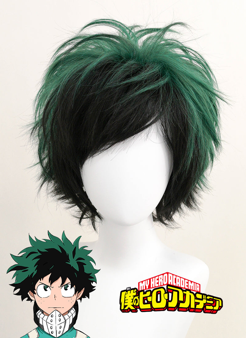 My Hero Academia Midoriya Izuku Short Mixed Green Anime Cosplay Wig ZB240 - CosplayBuzz