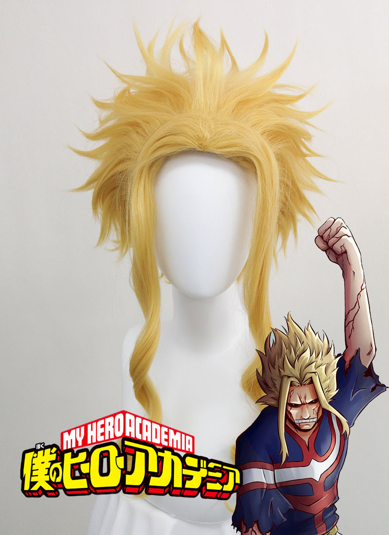 My Hero Academia All Might Short Wavy Blonde Anime Cosplay Wig ZB242 - CosplayBuzz