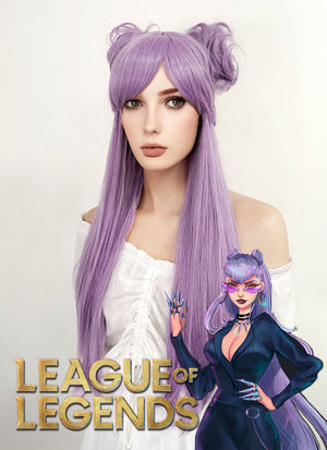 League of Legends Evelynn Long Purple Cosplay Wig ZB245