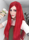 Long Straight Red Lace Front Synthetic Hair Wig LF025